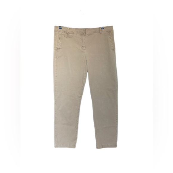 Talbots Signature Beige Khaki Straight Leg Mid Rise Pants Women’s 14 - Picture 3 of 11